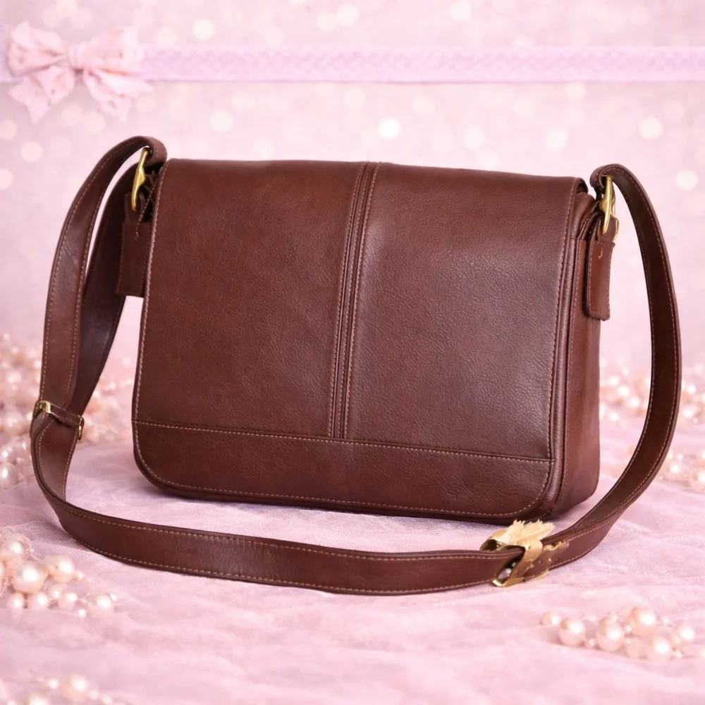 Liz Claiborne Brown Leather Laptop Bag